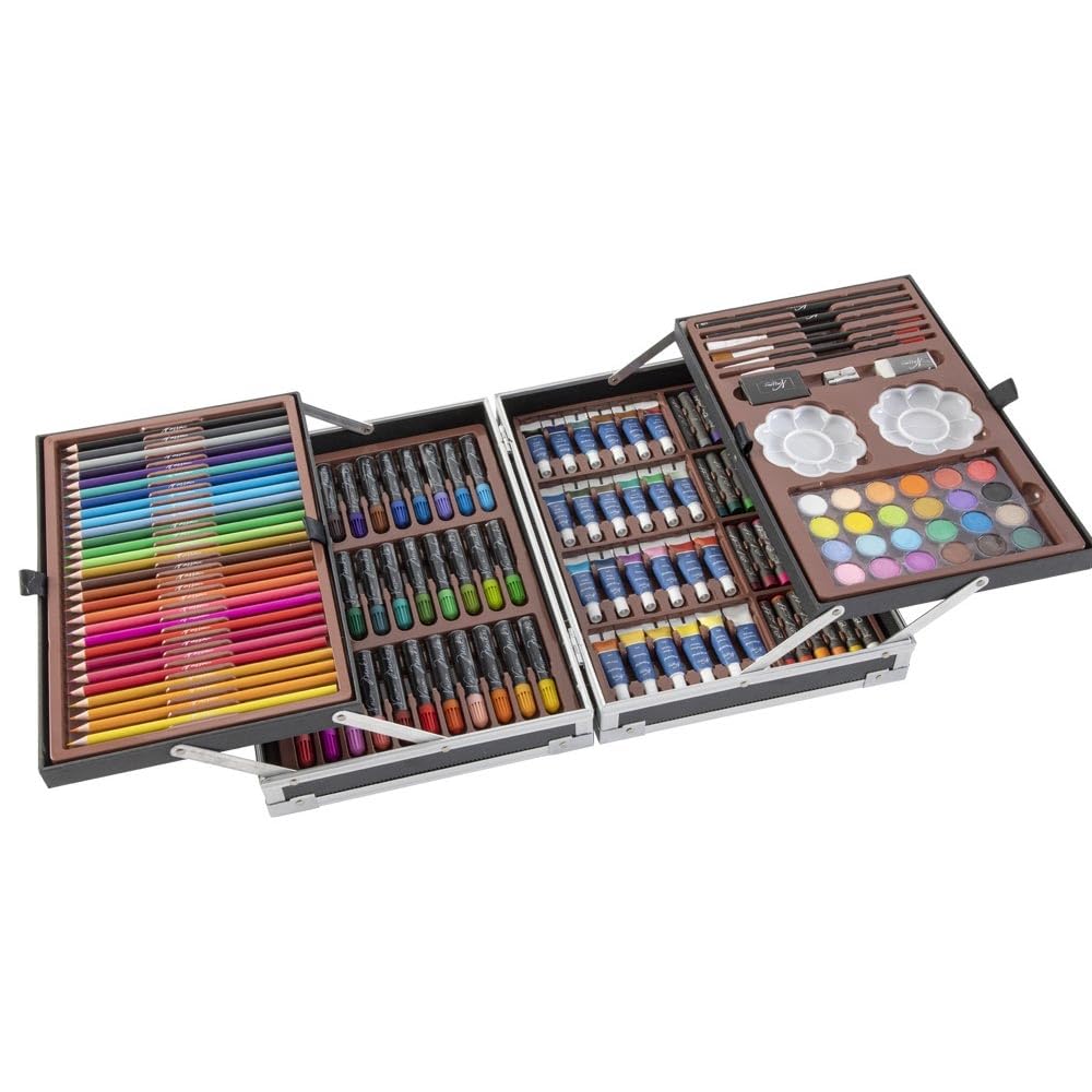 VAN NASSAU FINE ART 145-Piece Art Drawing Box, Metal Storage Case, Creativity Box for Children and Adults - Image 2