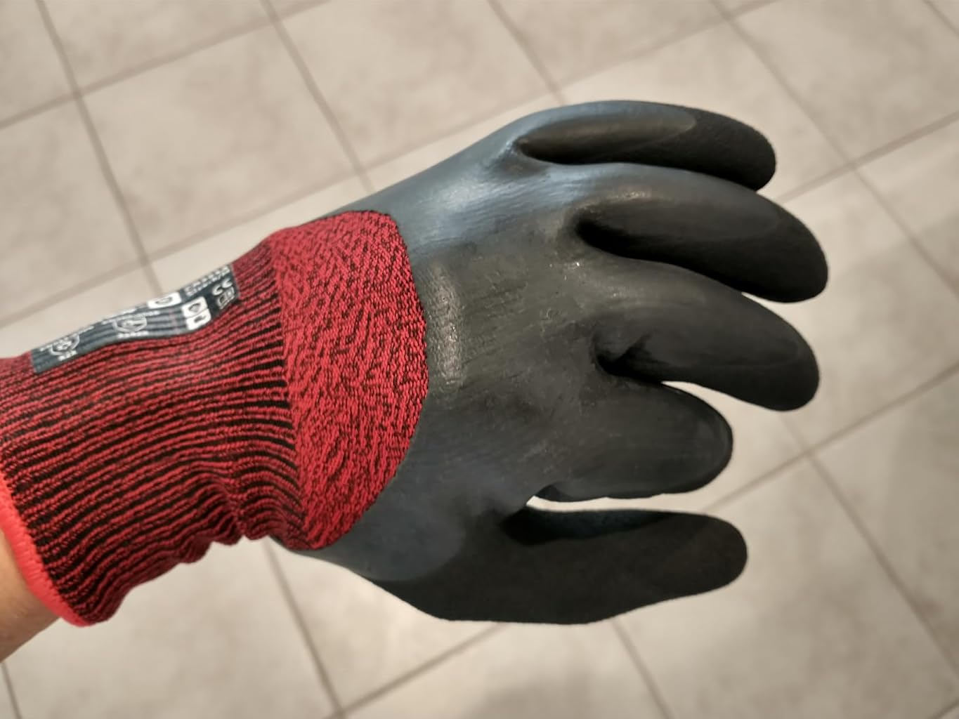 Gant De Travail Lot 12 Paires Gants Protection Niveau 4/D - Anti-Coupures Polyuréthane Gants Sécurité Polyuréthane