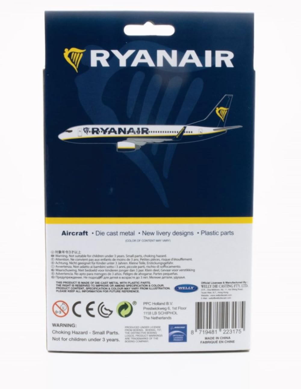 Ryanair Boeing 737 MAX 8 EI-HGT 1/200 scale aircraft desk model NEW PPC