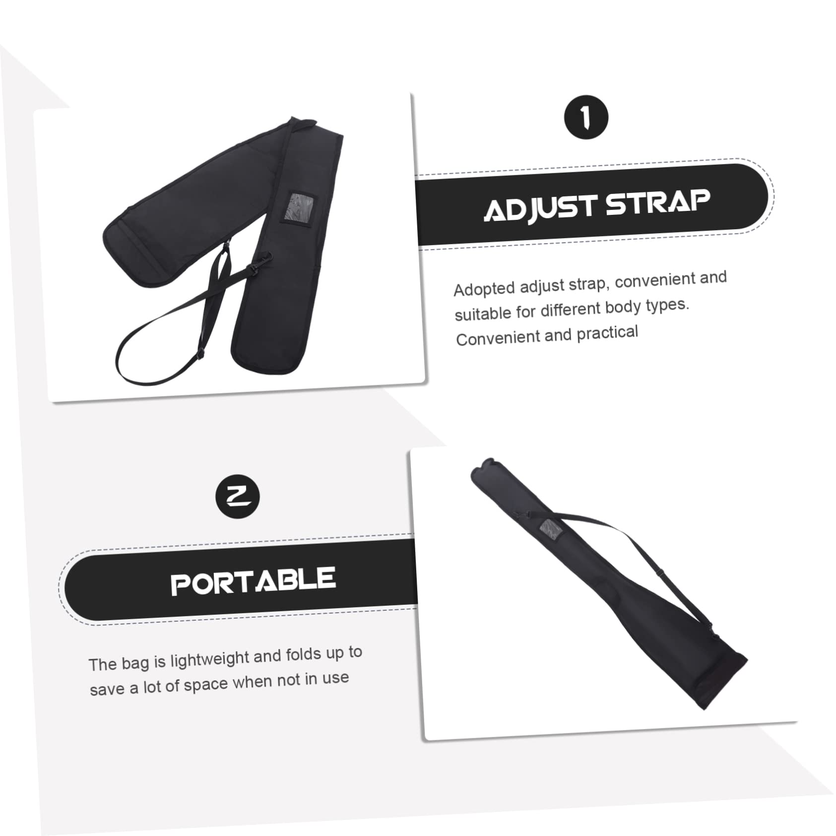 Kajak Paddeltasche Verstellbar aus Polyester mit Wasserabweisendem Material für Kanufahrer Outdoor Paddelhalter Tasche mit Schultergurt für Kajakfahren und Kanufahren