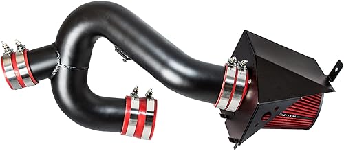 RTUNES RACING Protector térmico de tubo negro entrada de aire frío + filtro compatible con Ford F150 3.5L V6 EcoBoost 12-14
