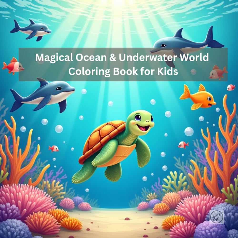 Magical Ocean And Underwater World Coloring Book for Kids (Stress Free Coloring Book for Kids)