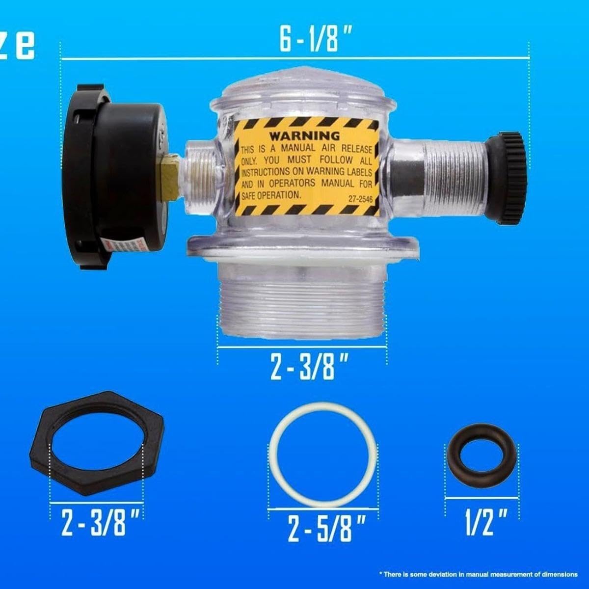 273564 Pièces de Rechange pour Ensemble de Purge D'air - Accessoires de Jardin et de Piscine Faciles à Utiliser