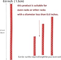 Vista 2 de Funda extra larga de 22 pulgadas para horno, protector de silicona para horno, resistente al calor, protector de borde de estante de horno, sin BPA