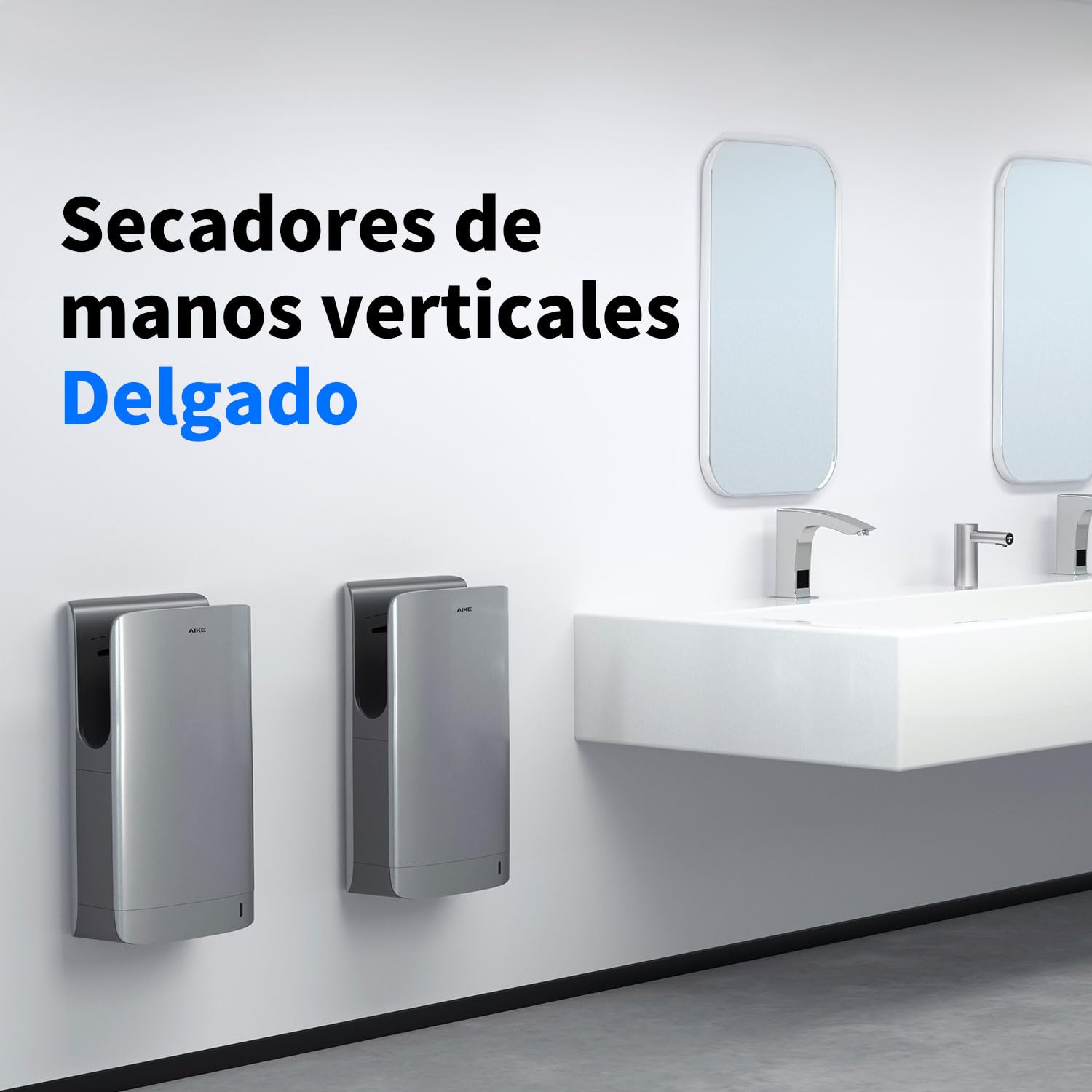 AIKE Swan Secamanos Slim con Filtro HEPA, Diseño Curvo Elegante y Estética Minimalista para Baños Modernos, 220V Modelo AK2065