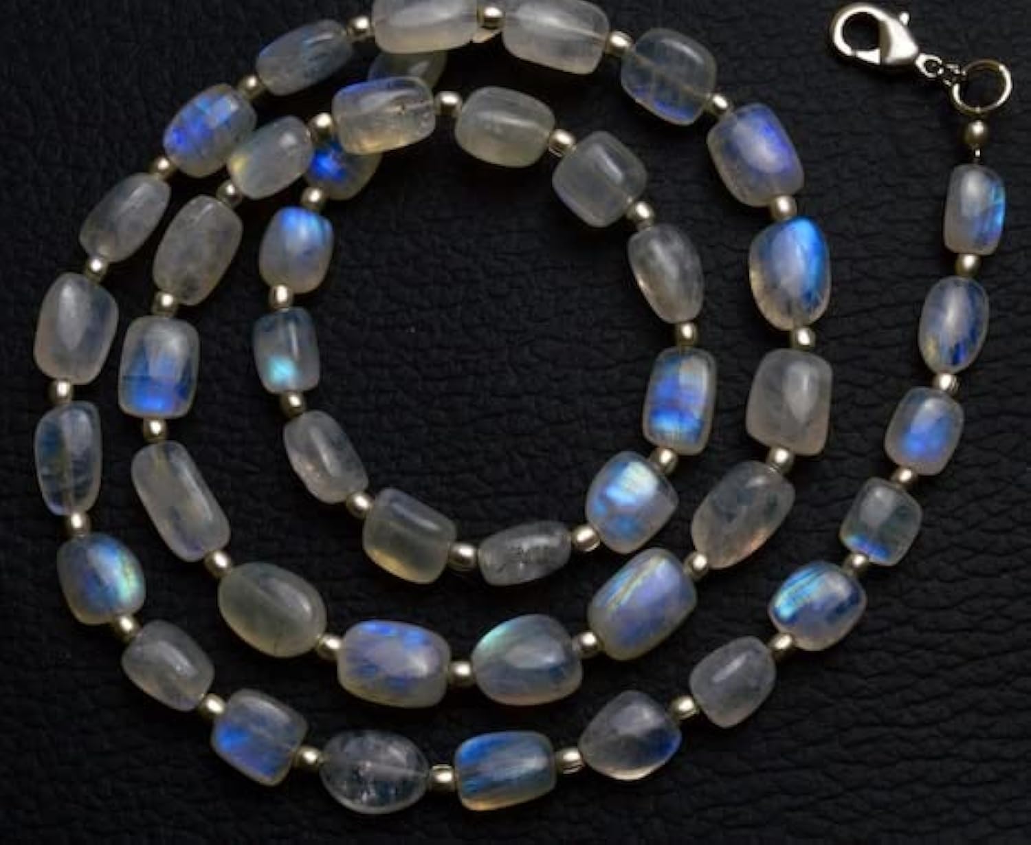 Pierre de lune blanche naturelle en perles nuggets de 5 à 10mm pour création de bijoux