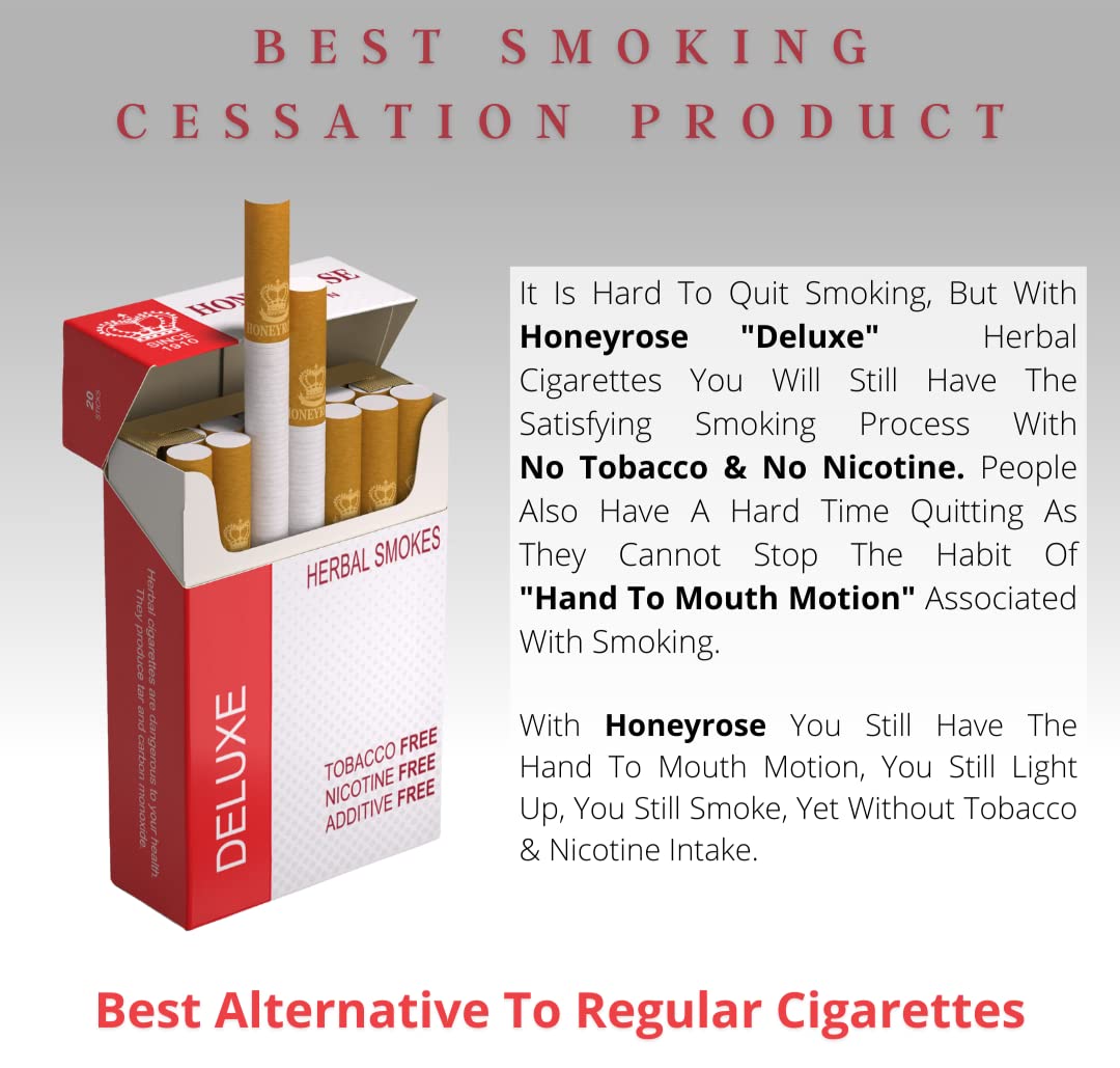 cigarettes for non smokers Amazon.com: Honeyrose Deluxe, Tobacco and Nicotine Free Herbal Smokes, 1  Carton, Made in England : Health & Household