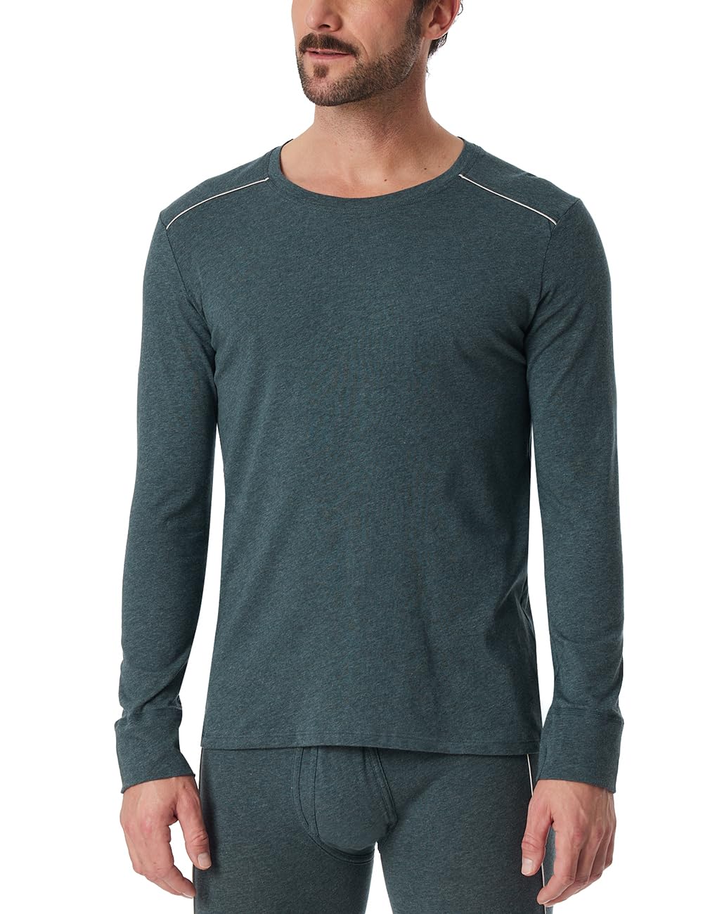 Schiesser Men's Long-Sleeved Shirt Soft Cotton Comfort Fit Vest