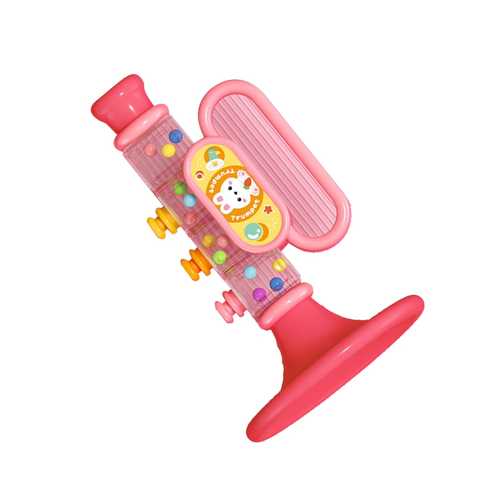 Hidyliu Juguete de Trompeta para bebé, Diseño de Dibujos Animados Adorable, Mini Trompeta Multifuncional para Educación Temprana, Material: ABS (Rosa)