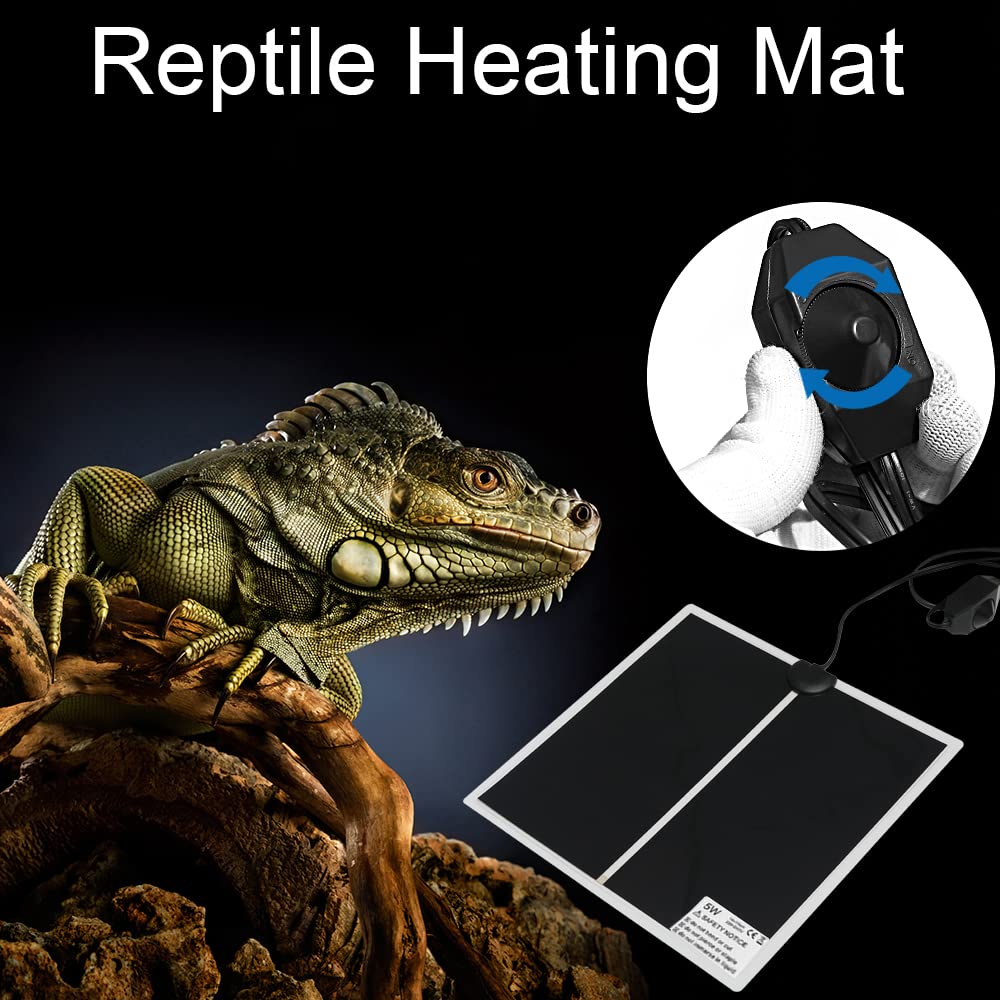 Tappetino Riscaldante Per Rettili 7W - Regolabile 0-35°C Per Tartarughe, Gechi E Lucertole - Foto 2