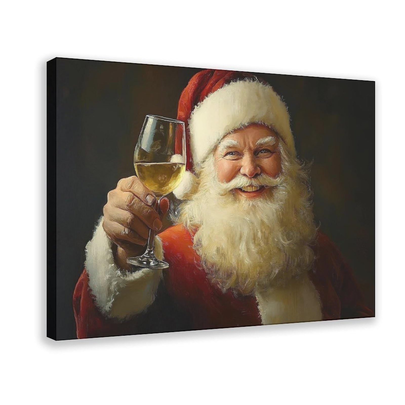 Bareronor Vintage Santa Claus Canvas Poster for Office Decor Gift