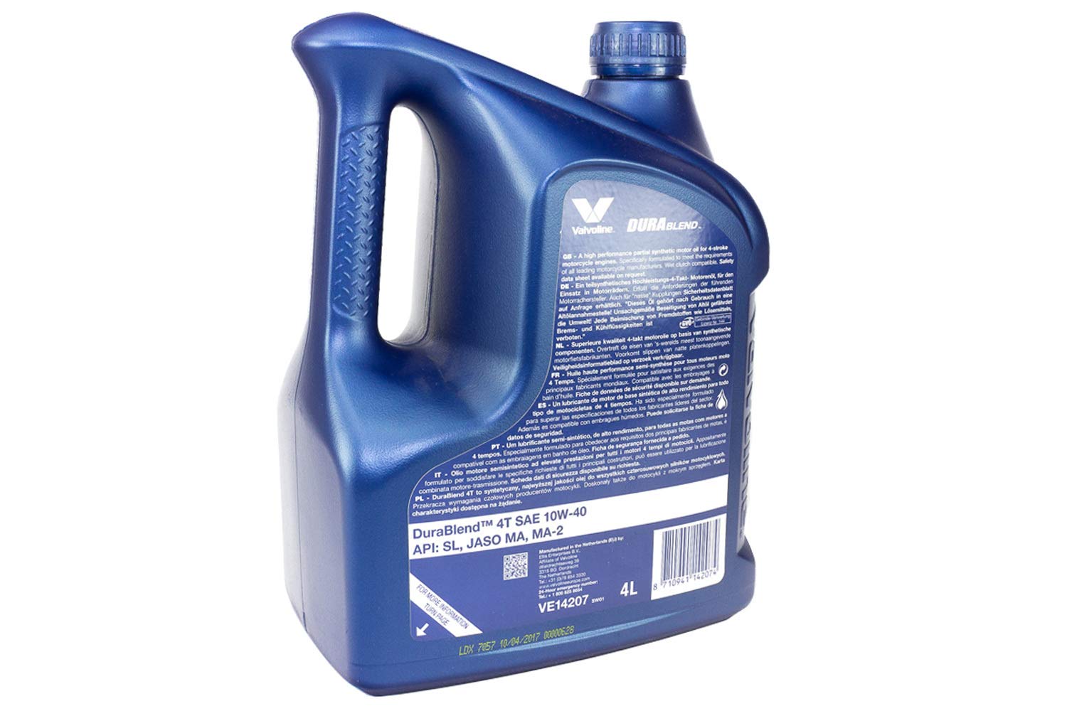 Valvoline Olio motore DuraBlend 10W-40 Olio parzialmente sintetico olio 4 L Compatibilità con AIXAM A.751 Hatchback, YAMAHA MOTORCYCLES WR