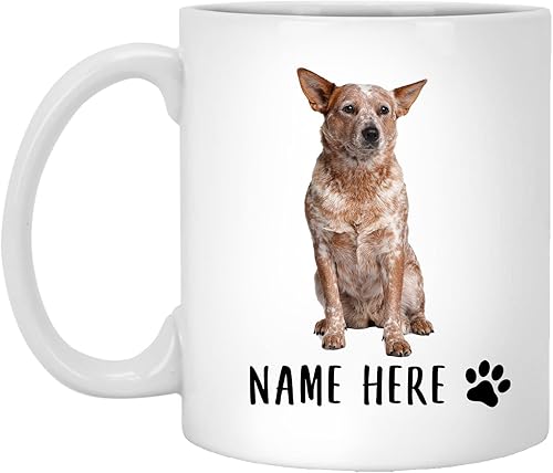 Miniatura 1 de Taza de café con texto personalizado y texto personalizado, taza de cerámica de 11 onzas, regalo divertido para perro, mamá, papá, color blanco