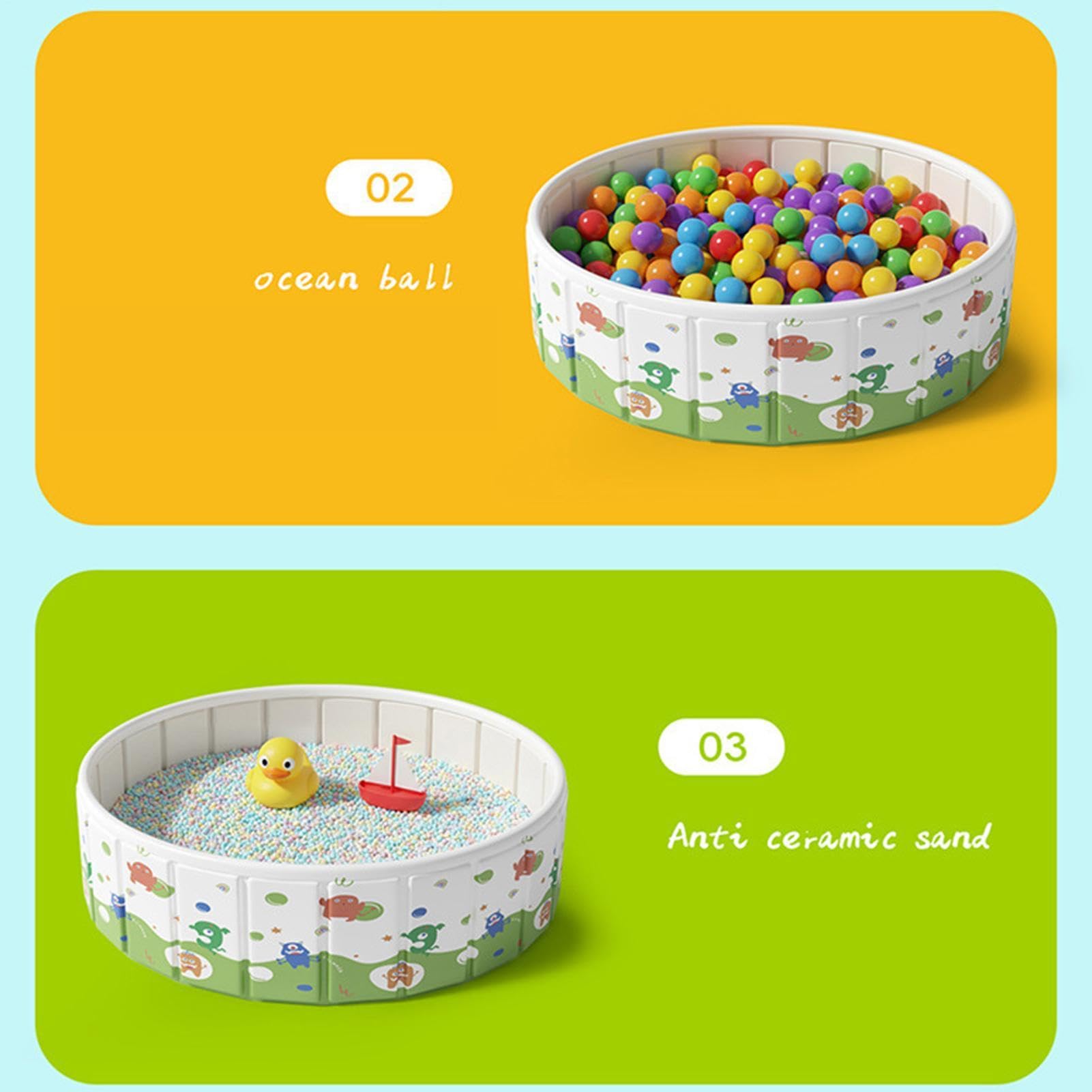 Piscina Plegable para Niños -, 90 Cm/120 Cm, Juegos Acuáticos Al Aire Libre