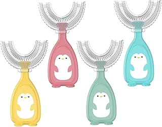 NIYANGLE 4 Pçs Escovas De Dentes Para Escovas De Dentes Escova De Dentes Escova De Dentes Oral Criança Escova De Dentes Manual Para Limpeza Oral Desenhos Animados Pp