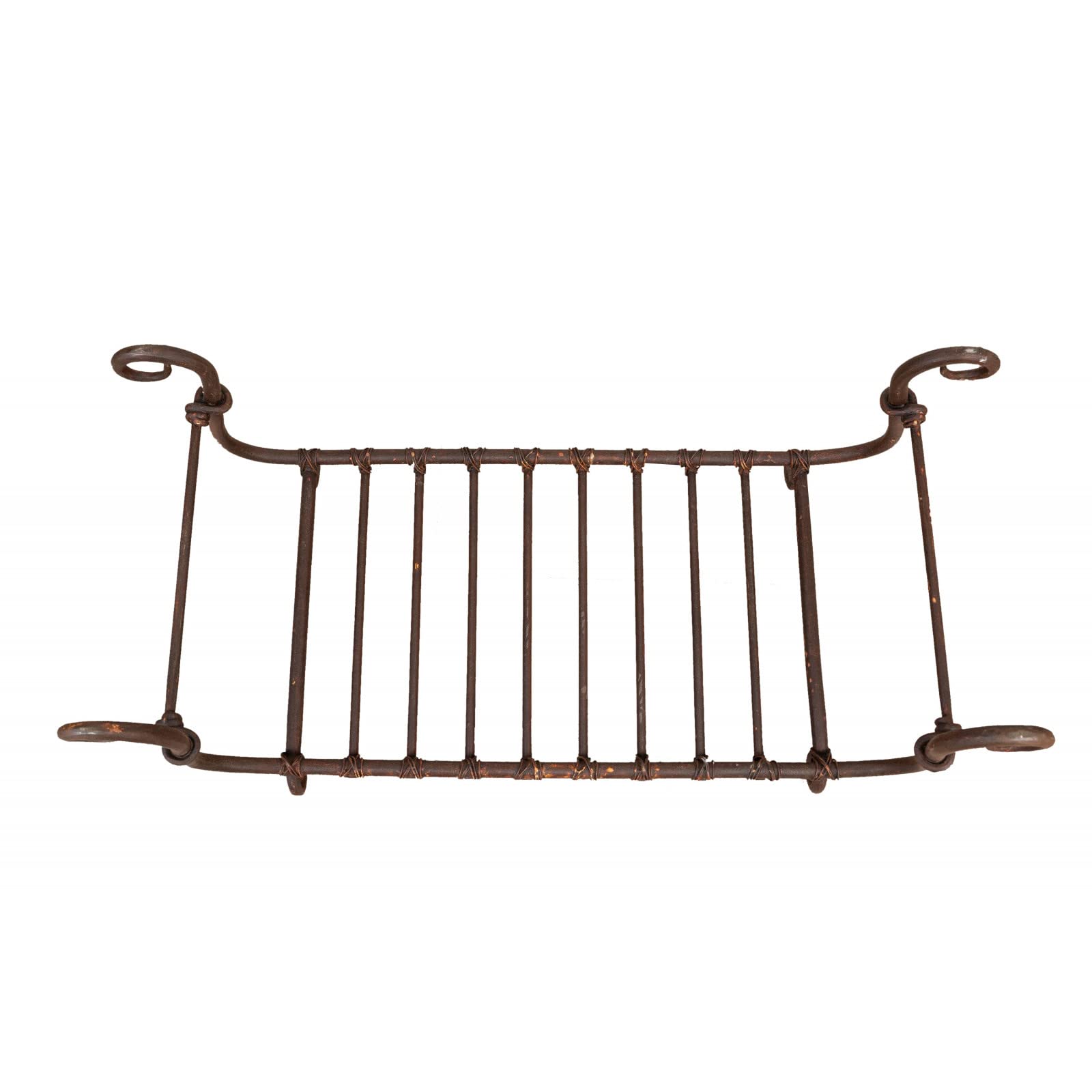 Biscottini Cesto porta legna da interno in ferro 92x44x45 cm | Porta legna per interni forgiato a mano | Portalegna da esterno e interno