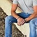 LUXAR Men's Titanium Magnetic Therapy Bracelet for Pain Relief | Sophisticated Solid Titanium Bangle with Powerful Rare-Earth Neodymium Magnets (Brushed Black | Large)