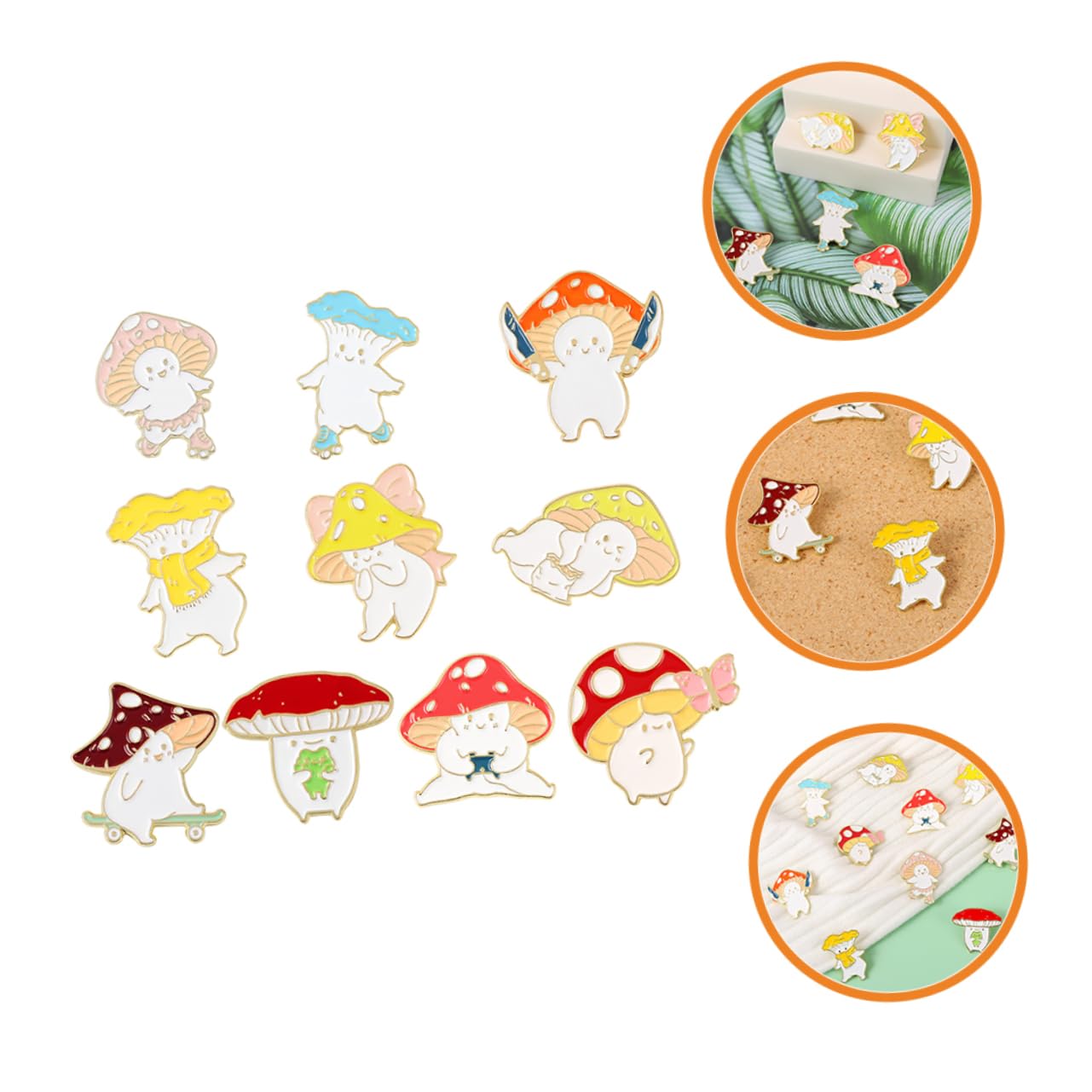 SOIMISS 40stücke Teiliges Bunte Pilz Broschen Für Damen Cartoon Pilz Anstecker Als Modisches Accessoire Für Kleidung Taschen Und Hüte Kreatives Design Mit Praktischer Befestigung Und