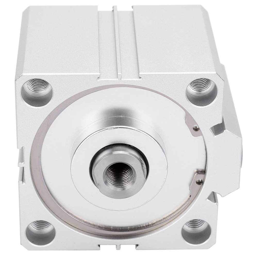 Fafeicy Cilindro neumático compacto, componentes neumáticos de cilindro delgado de acero inoxidable, 80 mm de diámetro y 40 mm de carrera, cilindro