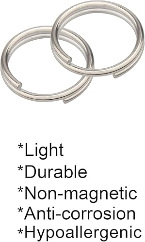 Miniatura 4 de Wisdompro - Juego de 12 anillos de aleación de titanio pequeños (diámetro 0.472 in)