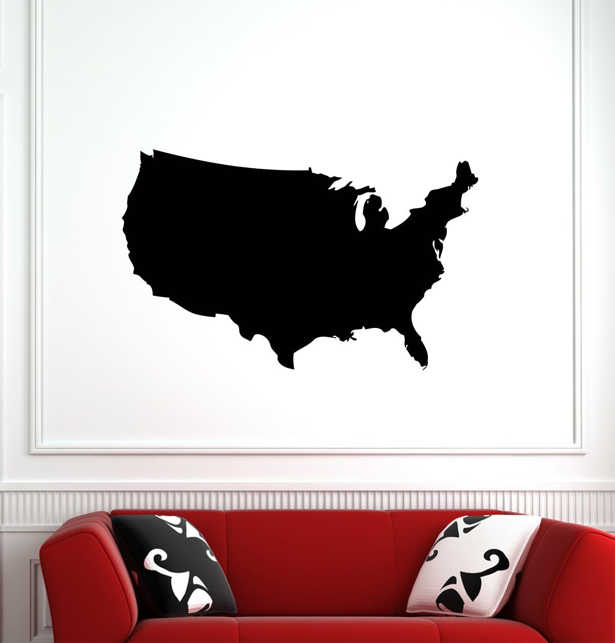 World Map of the Country Wall Decals Decor Vinyl Stickers