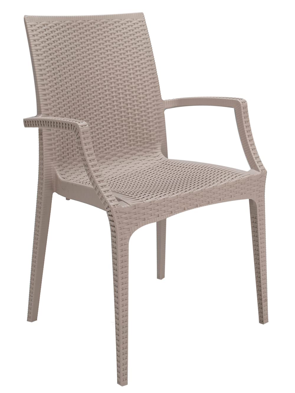 Grandsoleil, Boheme Greenpol - Poltrona impilabile, in polimerico verde, 53,5 cm x 57 cm x 89 cm, colore: antracite