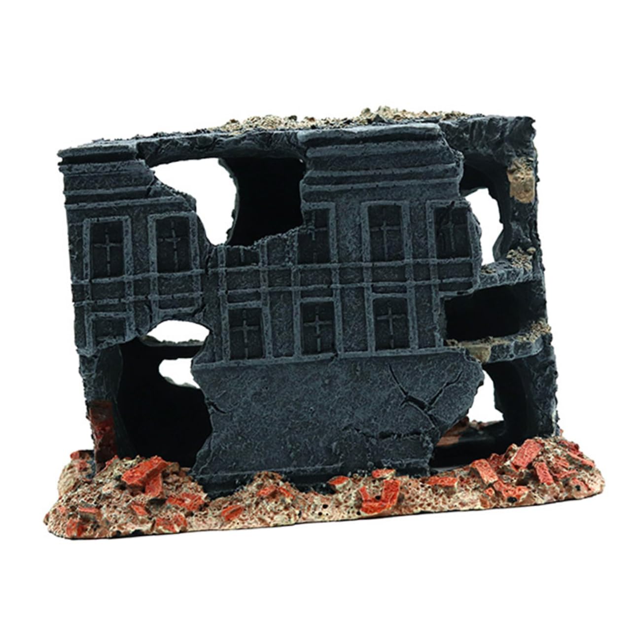 TOYANDONA Per Acquario in Resina Decorazione Realistica Simile Vecchia Casa Decorativo per Acquario Posizionabile in Acqua