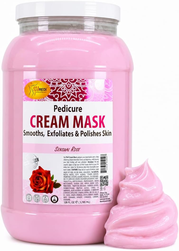 SPA REDI Professional Cream Mask – Spa-Grade Skin Hydration, Nourishment & Relaxation | Pro-Performance. Pure Peace of Mind. | Superior Client Satisfaction & GHS Safety 128 Oz