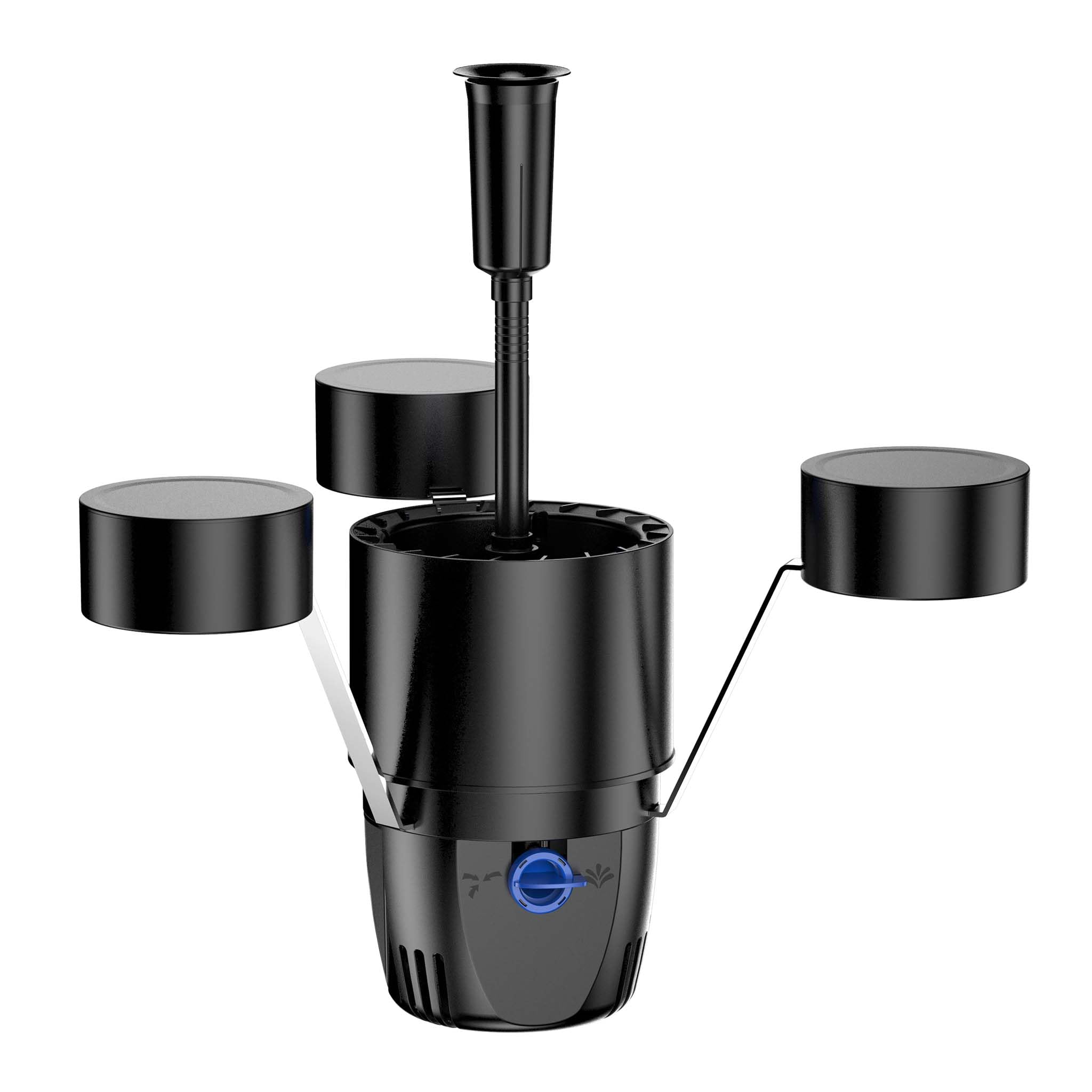Wiltec Komplettset: CBF-350B Teichfilter bis 60000 L Teichfilteranlage als Durchlauffilter, NEO10000 Teichpumpe 10000l/h 80W, CUV-236 Teichklärer UVC Klärer mit 36W, CSP-250 Schwimmskimmer 2500l/h 45W