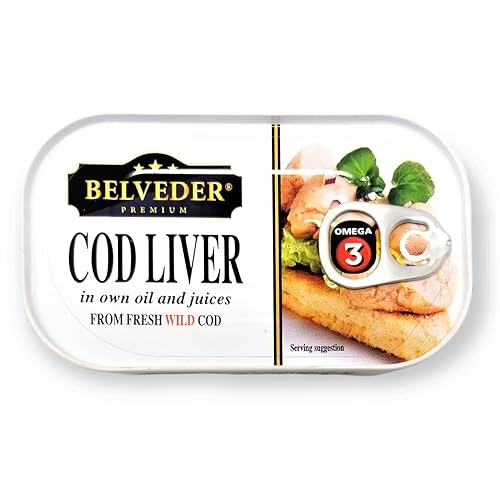 Miniatura 2 de Belveder Hígado de bacalao silvestre prémium en aceite propio de Islandia 423oz42 onzas fuente natural de ácidos grasos omega-3 paquete de 3