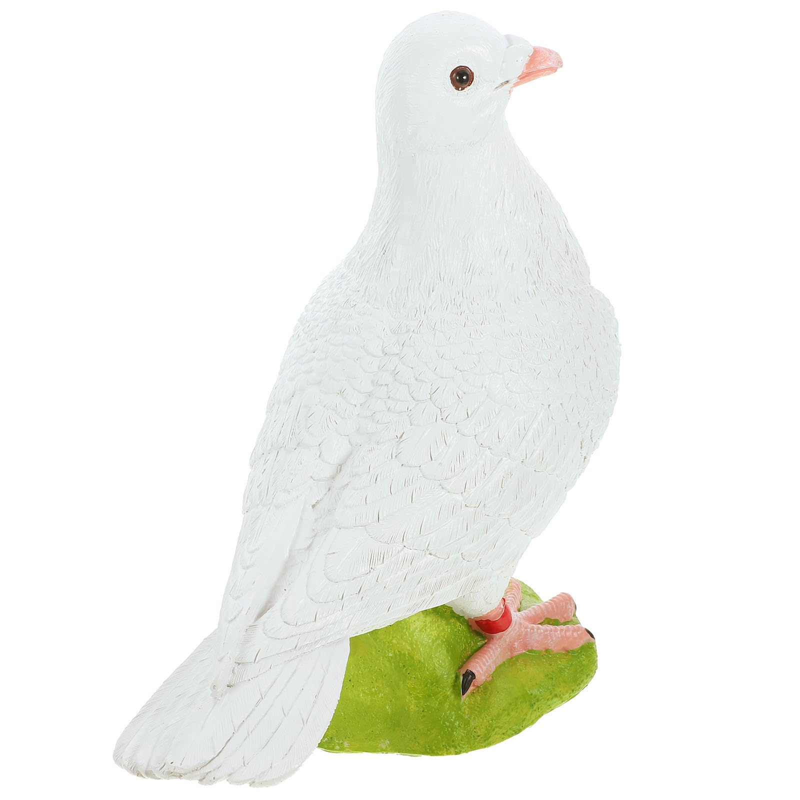 Statue de colombe blanche de jardin en résine Homoyoyo décoration extérieure réaliste