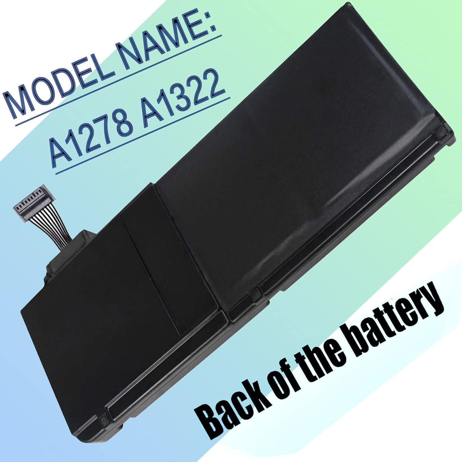 A1322 A1278 Battery compatiable with for MacBook Pro 13" [Mid 2012 2010 2009 Early 2011 Late 2011] 661-5229 661-5557 020-6547-A 020-6765-A（63.5Wh-10.95V