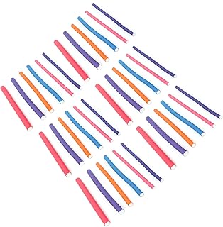 Rolos de cabelo flexíveis e suaves, hastes de cabelo flexíveis de torção leve e prática, sem necessidade de aquecimento para todos os tipos de cabelo