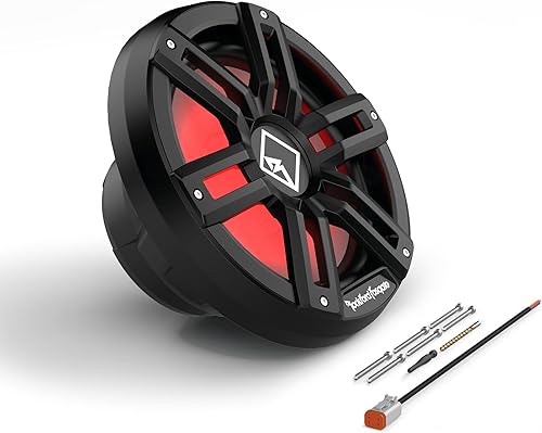 Miniatura 6 de Rockford Fosgate M2D2-12IB Color Optix 12" DVC 2-Ohm Infinite Baffle Multicolor LED iluminado subwoofer marino - NegroAcero inoxidable