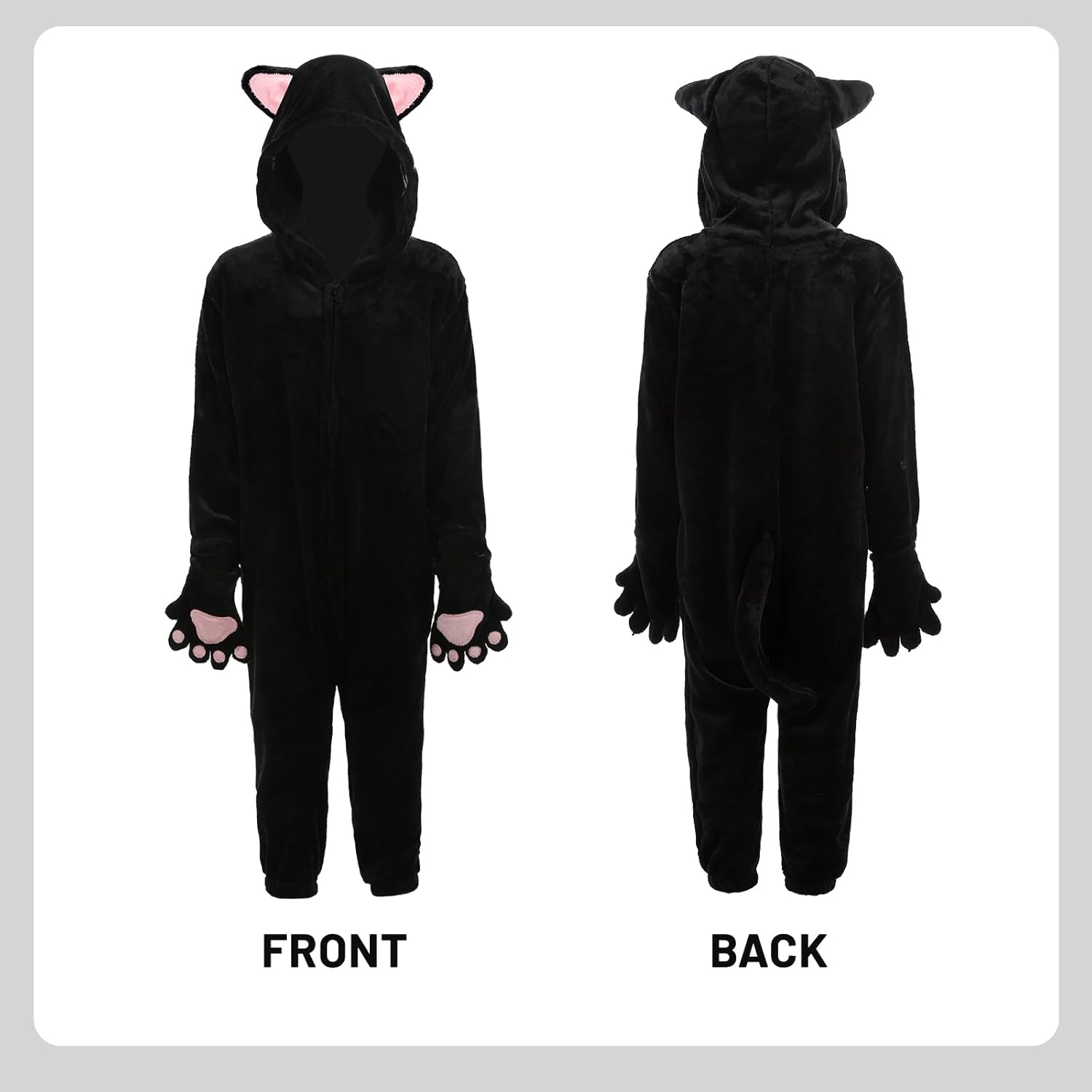 Kids Black Cat Onesie Fancy Animal Pajamas Halloween Christmas Carnival Cosplay Dress Up costume for Boys Girls - Image 5