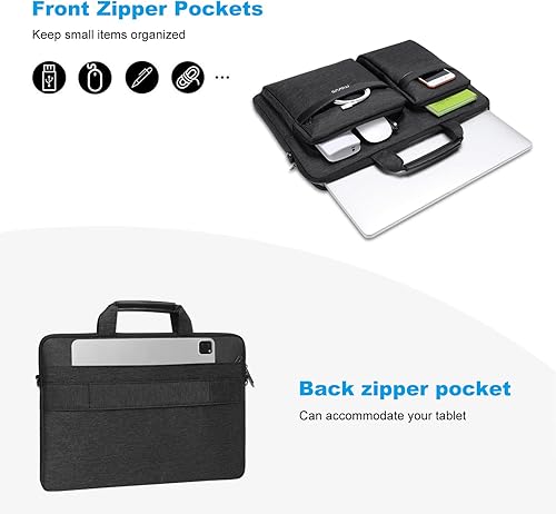 Miniatura 2 de MOSISO Bolsa de hombro para laptop, bolsa de computadora de 15 pulgadas compatible con MacBook, HP, Dell, Lenovo, Asus Notebook, funda para laptop
