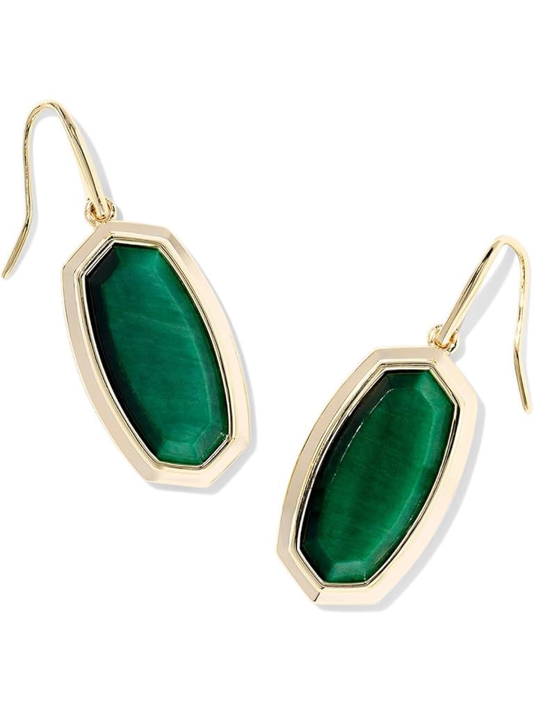 Silver Kendra Scott Dani Bezel Drop Earrings