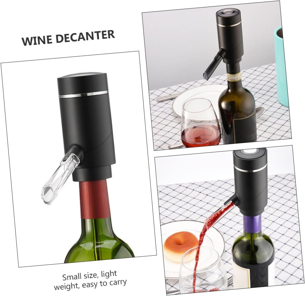 1pc Electric Wine Stopper Battery Automatic Wine Decanter Aerator Pourer for Lightweight and Reusable Dispenser for Parties and Gatherings