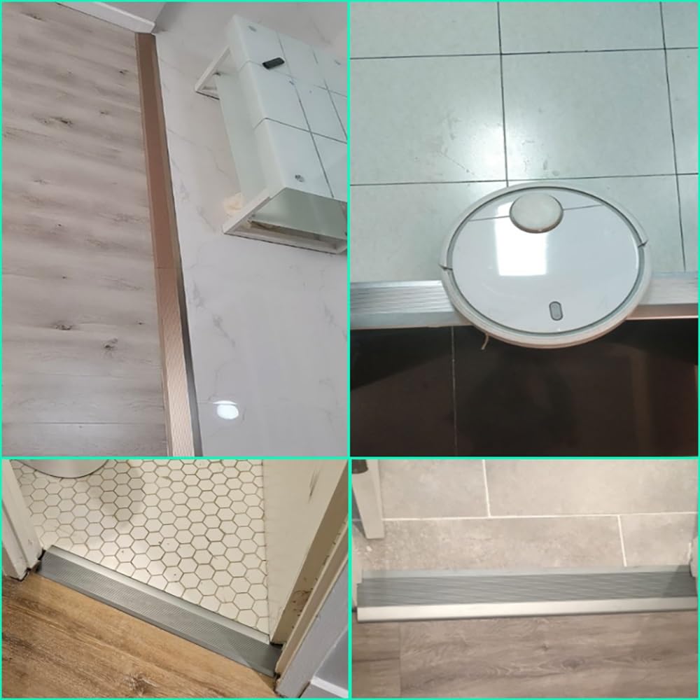 Metalowa listwa przejściowa do podłogi 90 cm - 48 cali do drewna, aluminiowa rampa do różnicy wysokości 1-4,5 cm, długość 100 cm