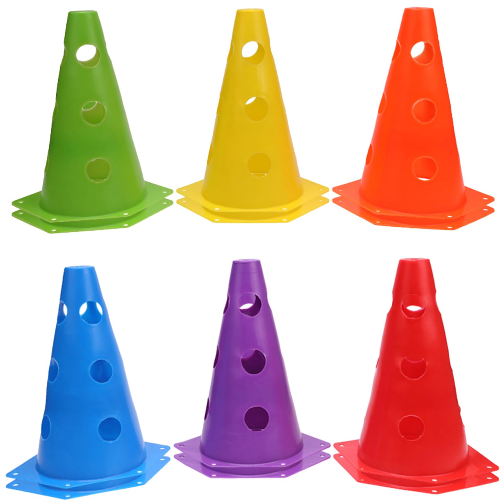 Mabta 12/18Pcs Plastic Traffic Cone Football Training Maker Bucket Skate Obstacle Training Maker Cone Soccer Part