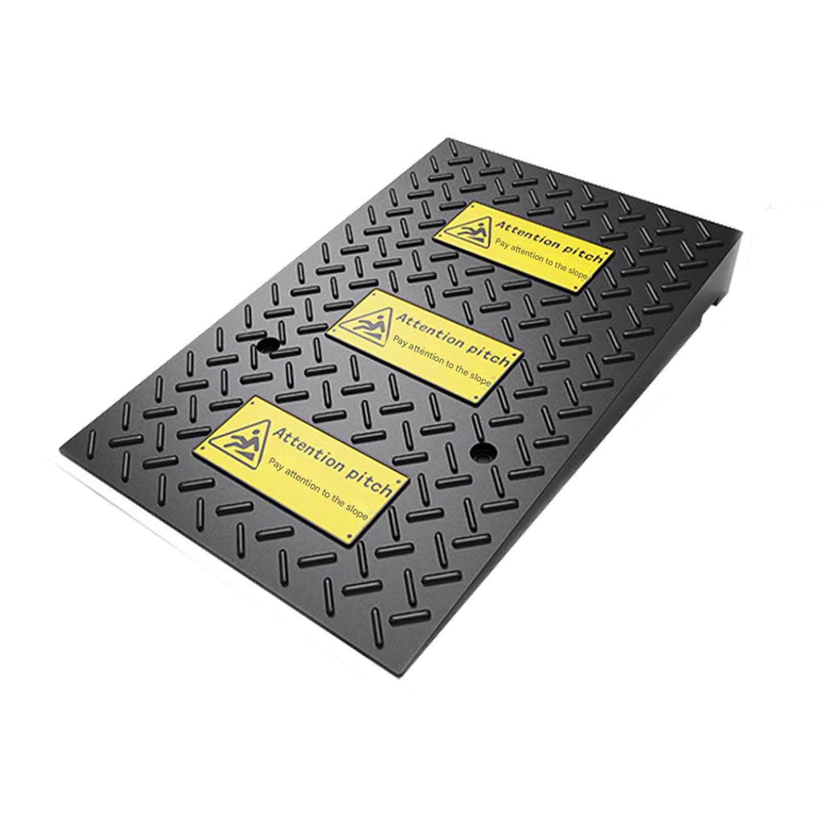 QICBYING Rubber Threshold Ramps - Driveway Curb Car Kerb Ramp, Non-slip Portable Thresholds Cushion, For Sidewalk, Motorcycle, Car, Truck, Scooter, Bike(50x80x12cm)