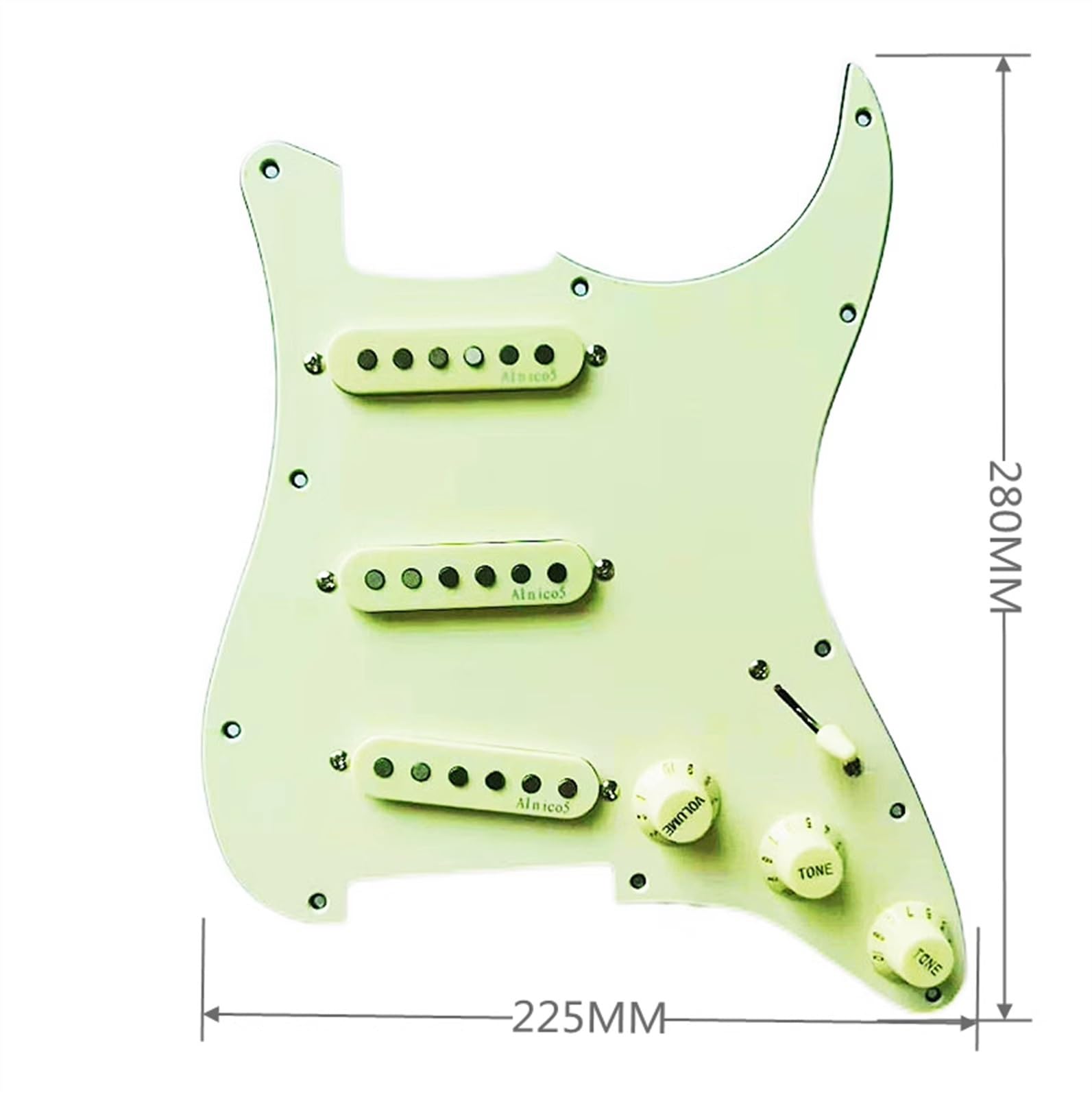 Set di pickup per battipenna pre-cablato Chitarra Elettrica ST Alnico Alnico Assemblaggio A Circuito Singolo Pickguard Pickup Accessori Per Chitarra Elettrica(3/4)