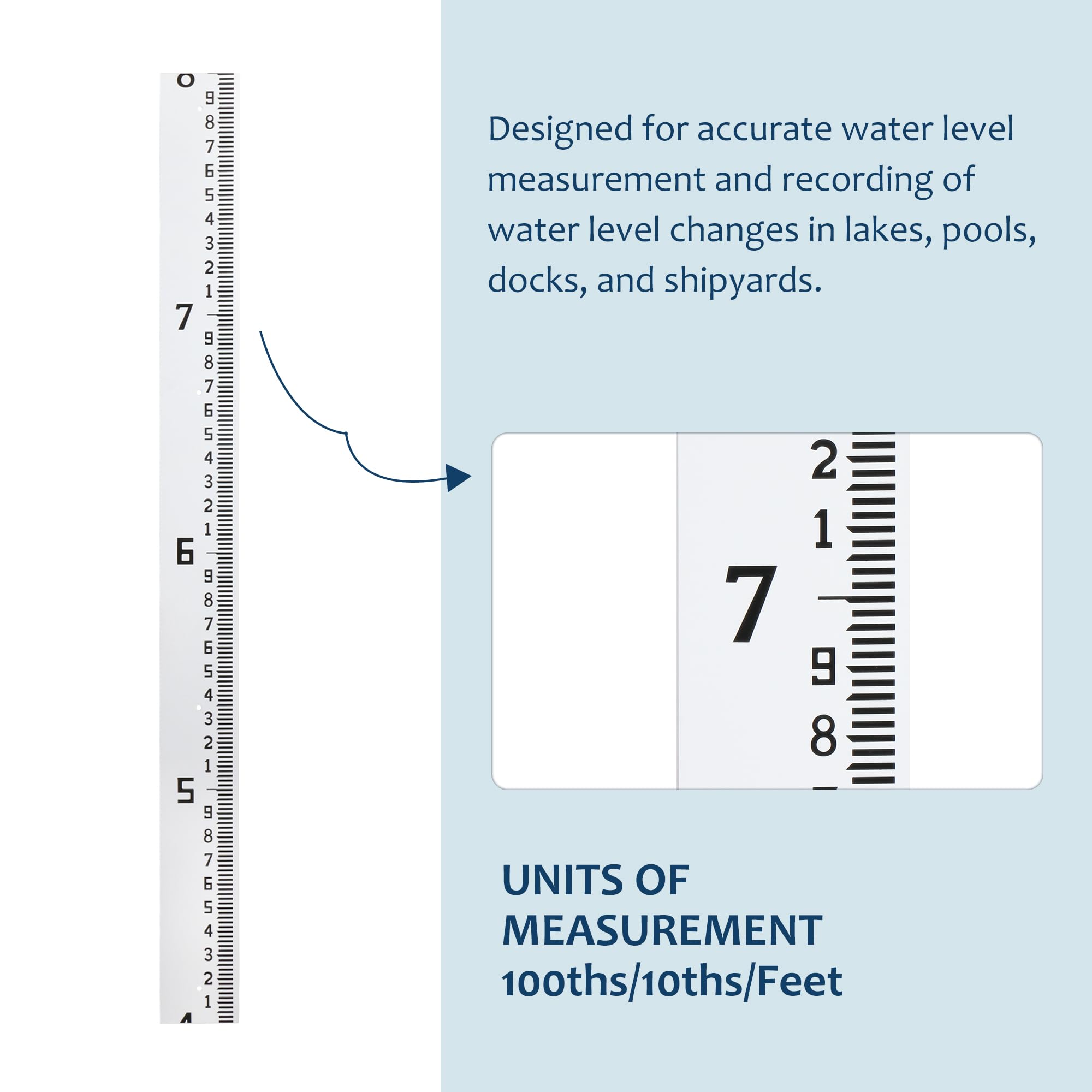 Water Level Gauge - Heavy-Duty Depth Ruler -4