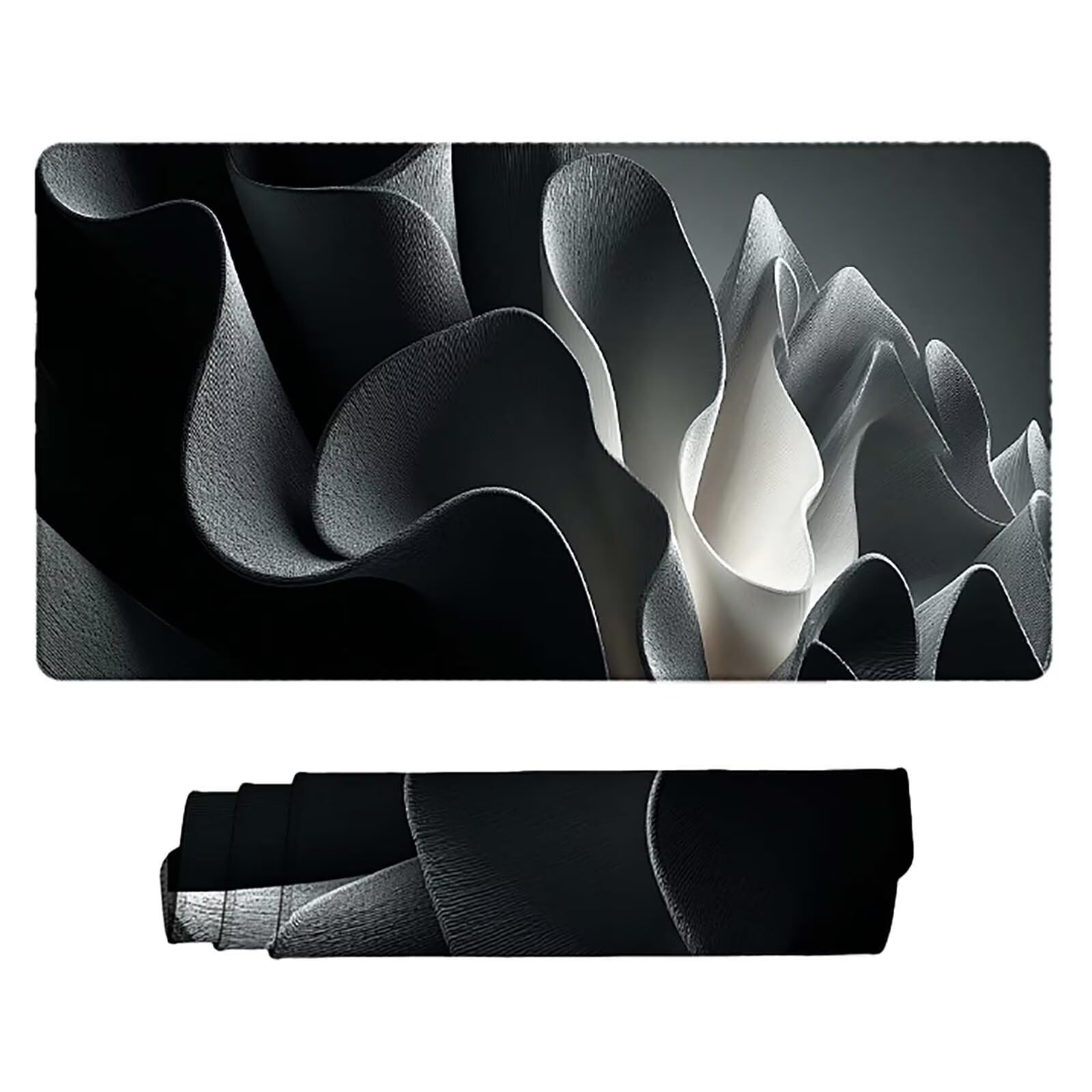 Tappetino Mouse XXL 1000x500mm Grigio Mousepad Astratto Tappetino Scrivania Grande, con base in Gomma Antiscivolo, Impermeabile Sottomano Scrivania per Computer, Ufficio, Accessori Gaming 5-5662f