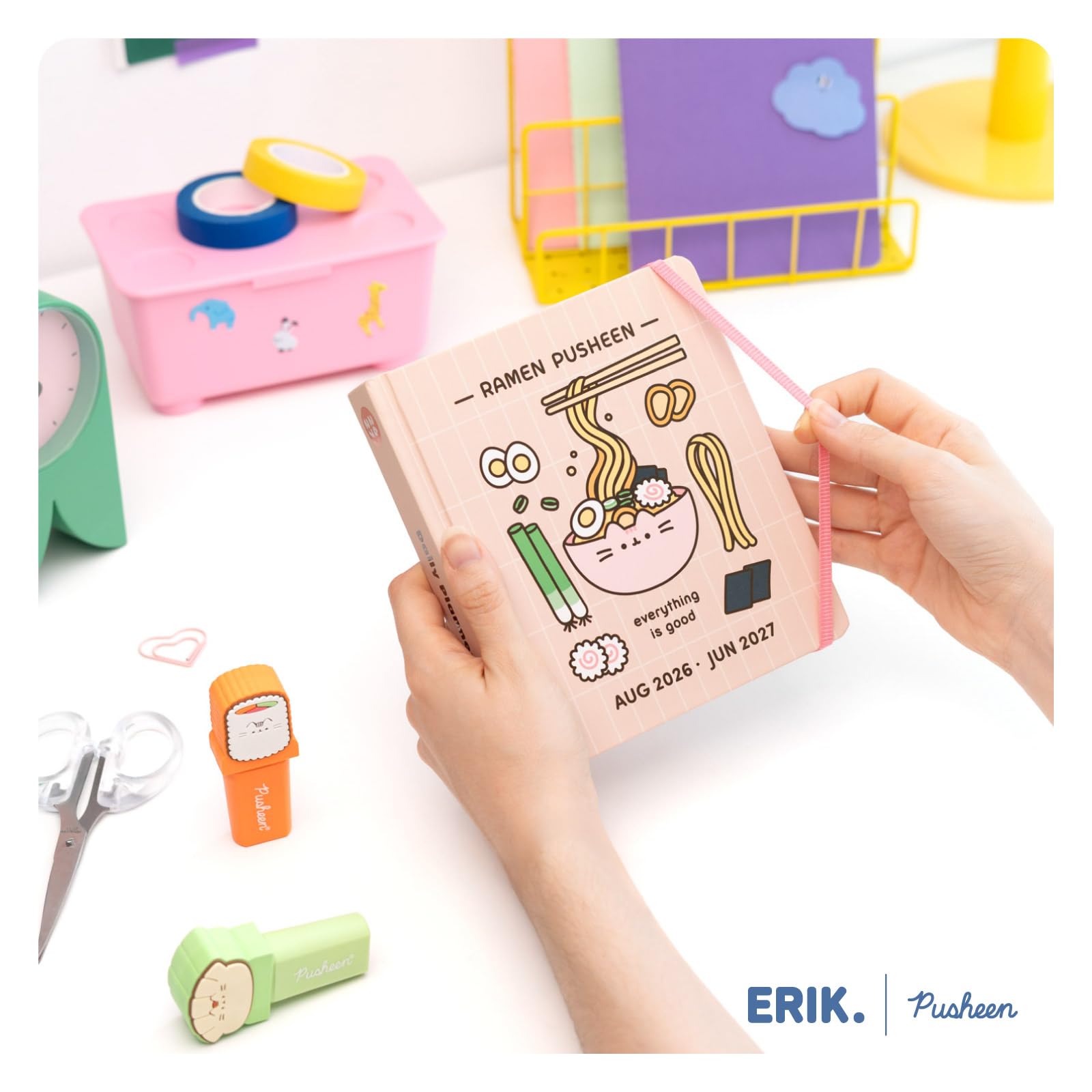 Grupo Erik Academic Diary 2026-2027 Page a Day - Pusheen Gifts for Cat Lovers | Back to School Planner 2026-2027, Mid Year Diary 2026 2027 Day per Page | Pusheen Stationery, Cat Stationery Gifts