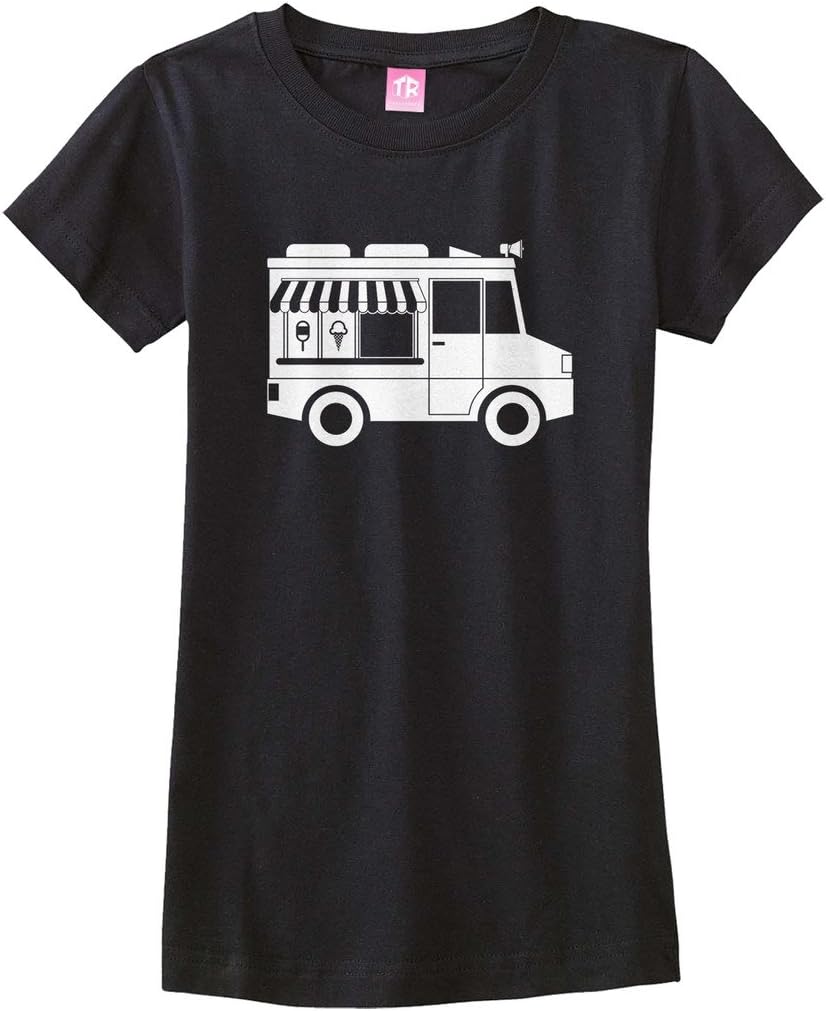 Threadrock Big Girls' Ice Cream Truck Fitted T-Shirt