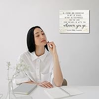 Vista 4 de Decoración de pared con versículos bíblicos de Joshua 1: 9, arte de pared cristiano inspirador para pared de dormitorio