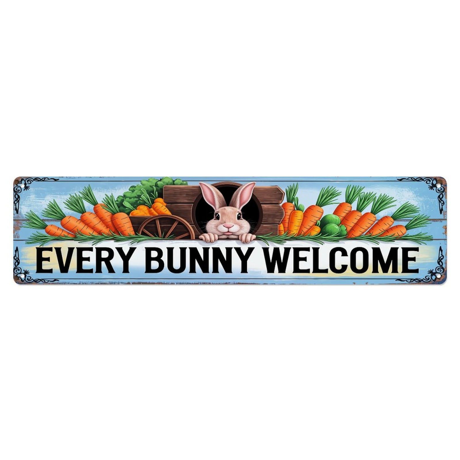 Every Bunny Welcome Sign_2 Metal Tin Sign Plaque