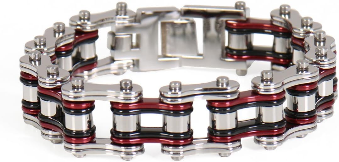 Hot Leathers Double Wide Motorcycle Chain Bracelet