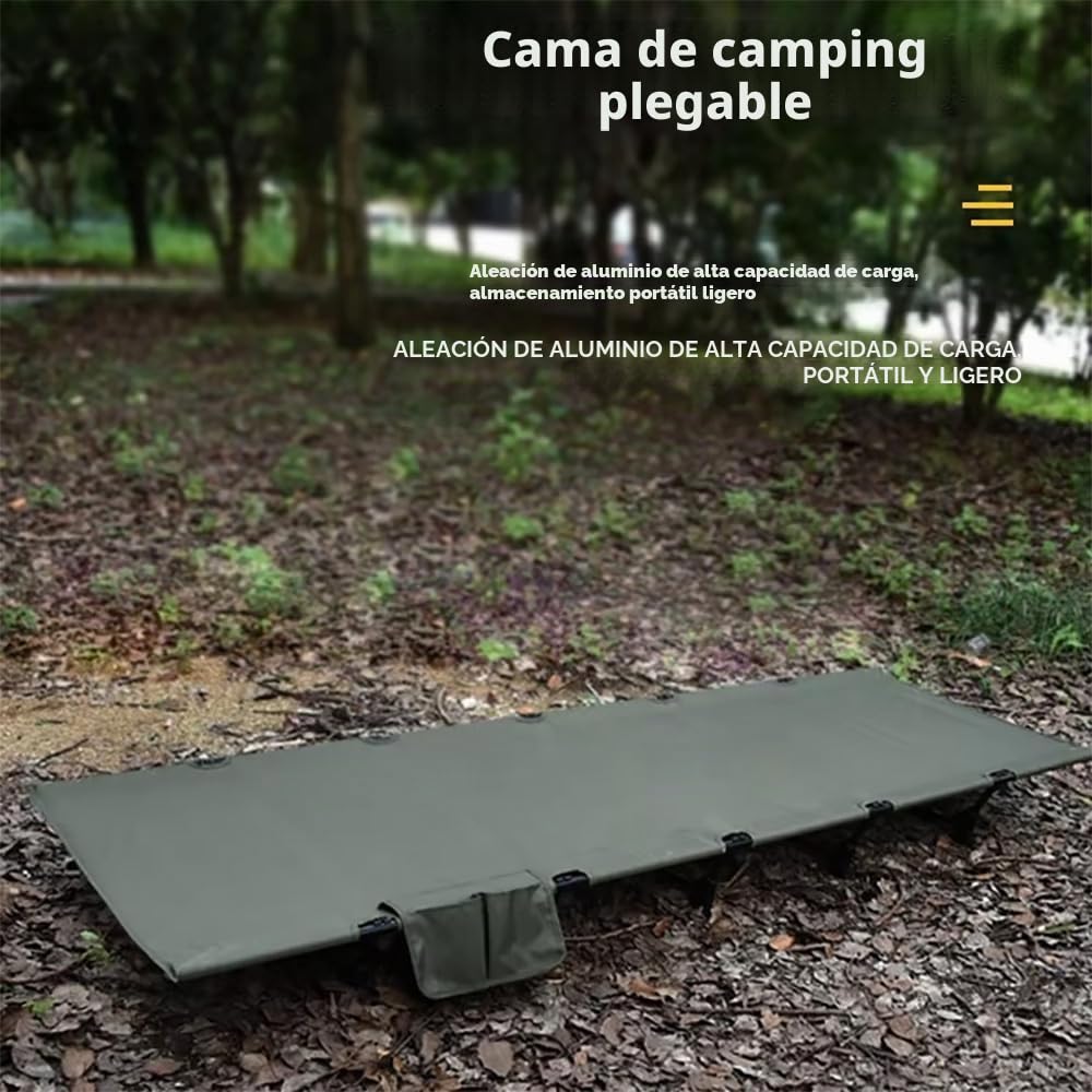NEWFUN Cama Plegable Camping, 190 × 65 × 16 CM, Capacidad de Carga de hasta 150 kg, Apta para Viajes al Aire Libre, Acampadas, Senderismo, Montañismo y Excursiones Ligeras con Mochila